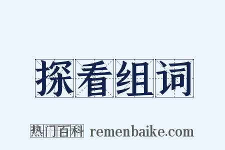探看组词是什么意思的图片